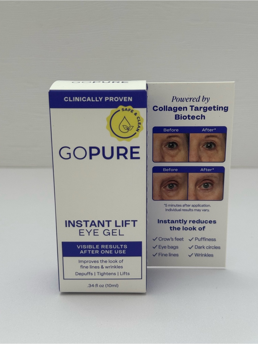 GoPure Instant Lift Eye Gel - White & Blue